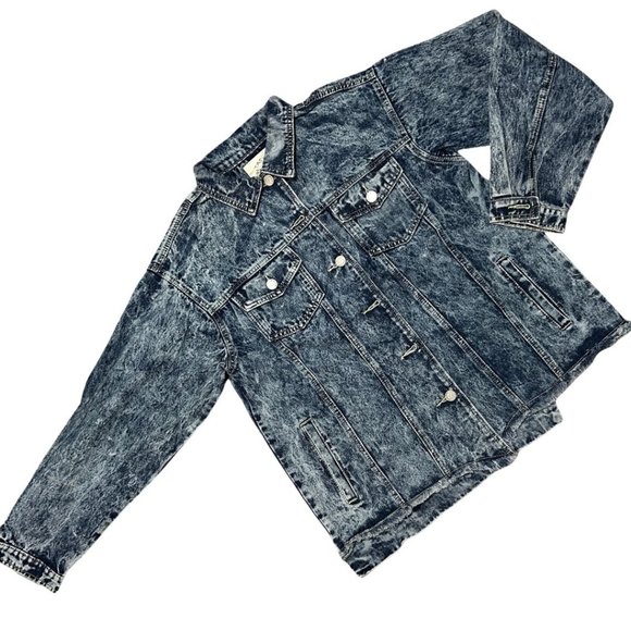 Fantastic Fawn Blue Jean Jacket Relaxed Fit Distressed Denim Jacket  IFJ10544 - Picture 5 of 9